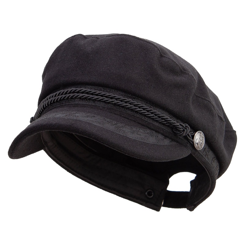Unisex Traditional Sailor Hat Black One Size
