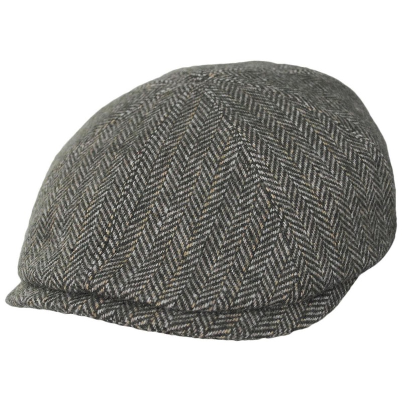 Arley Wool Blend Herringbone 8 Panel Cap – Kelp KELP S