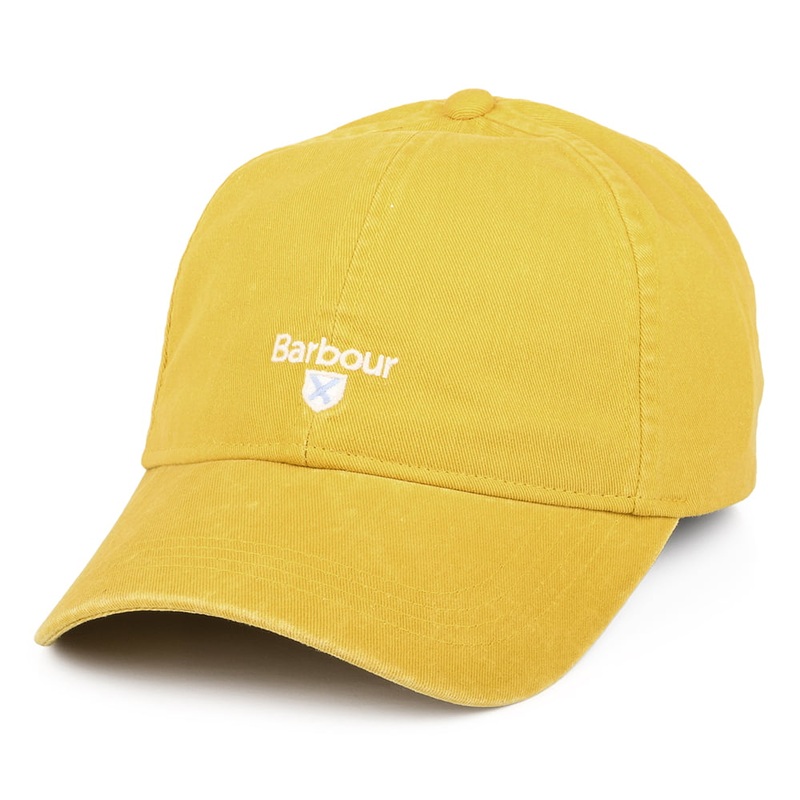 Barbour Hats Cascade Cotton Baseball Cap – Yellow Adjustable