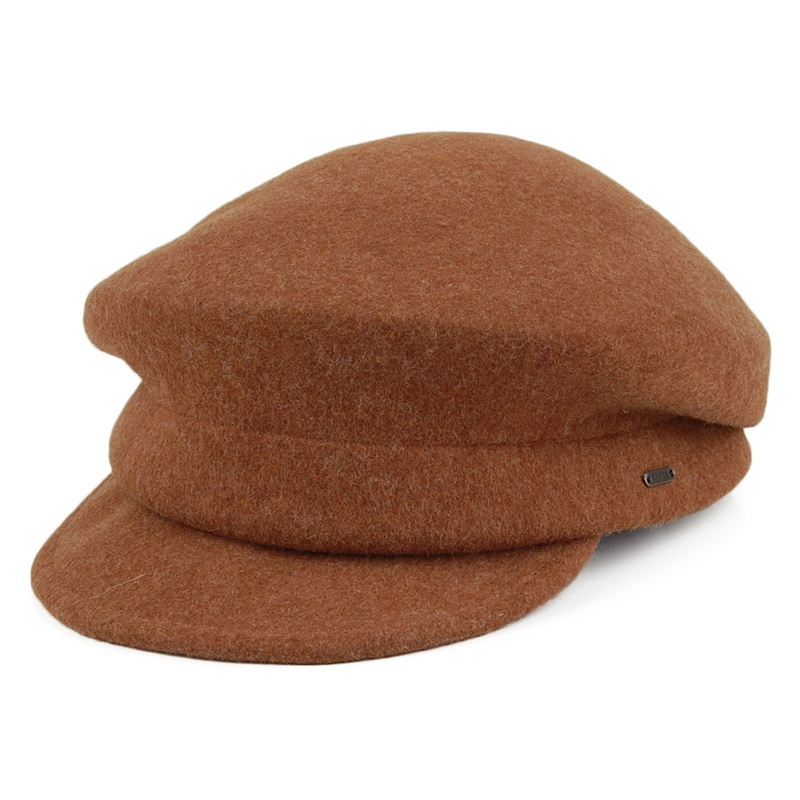 Barts Hats Peach Polly Baker Boy Cap – Brown 1-Size