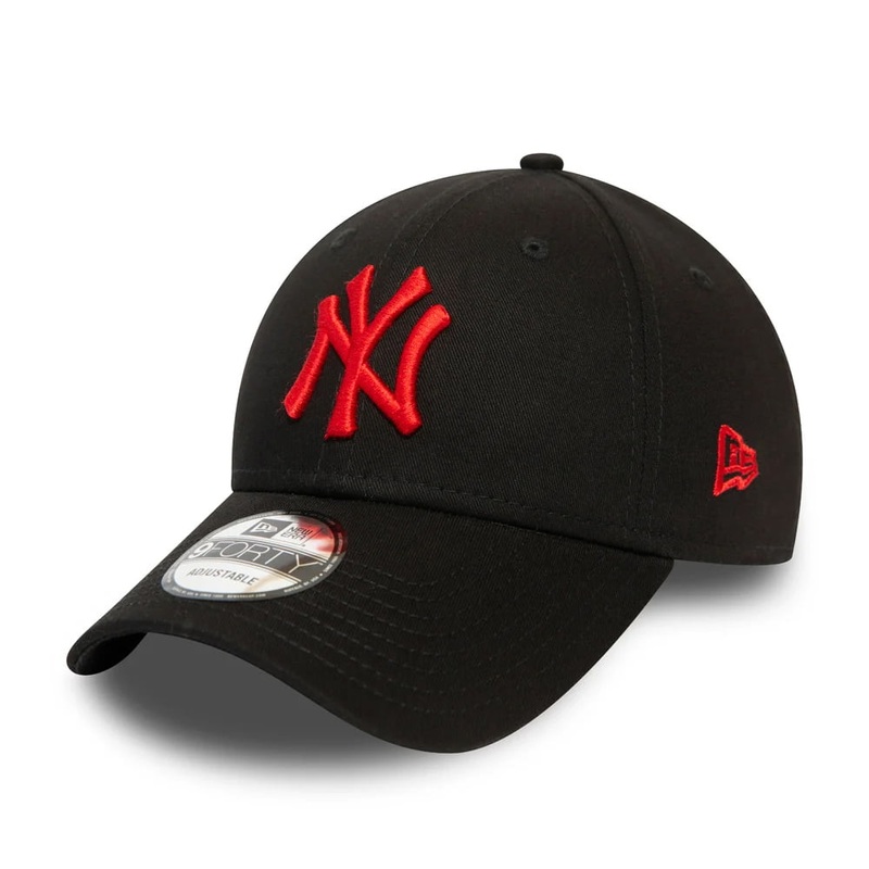 New Era 9FORTY New York Yankees Baseball Cap – MLB League Essential – Black-Red Adjustable