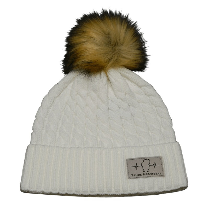 Tahoe Beanie – Pom – White