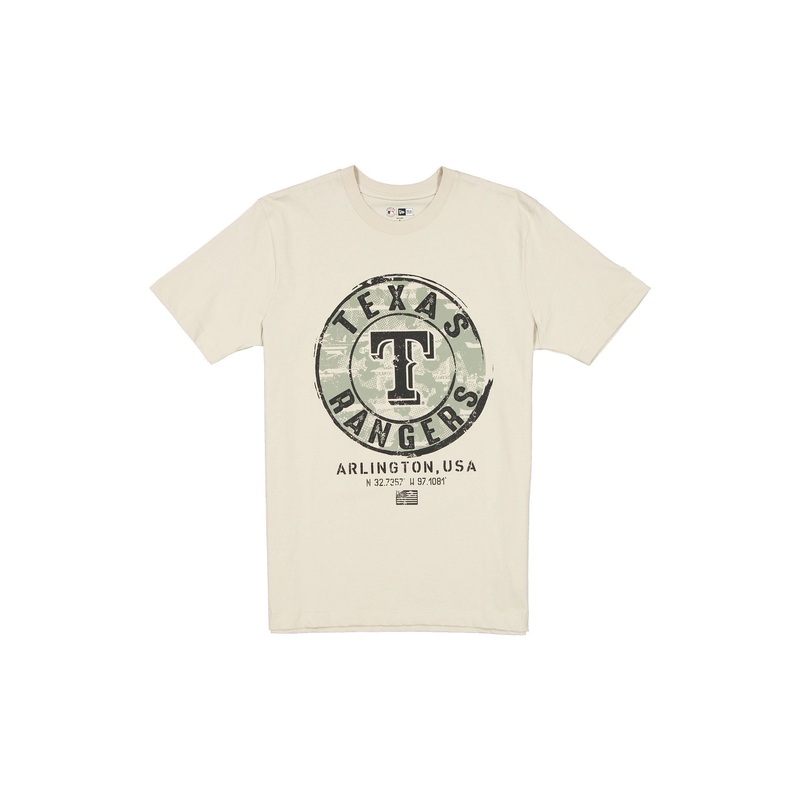 Texas Rangers Armed Forces Day 2025 Stone T-Shirt S