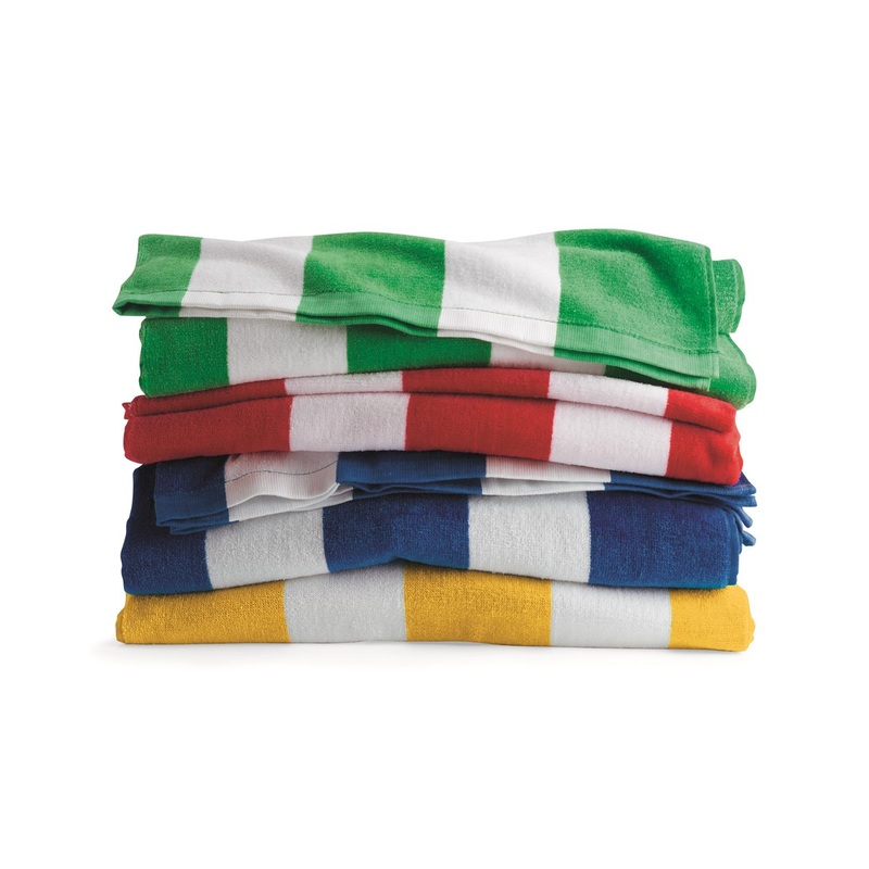 Carmel Towel Company Cabana Stripe Velour Beach Towel – C3060S Kelly