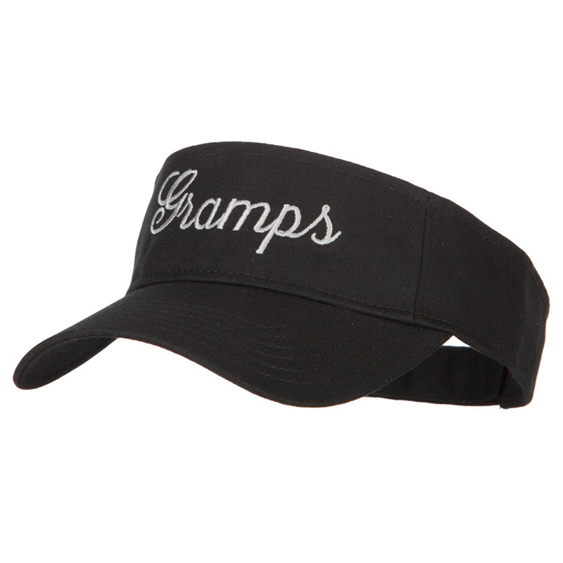 Gramps Embroidered Cotton Twill Sun Visor Black One Size