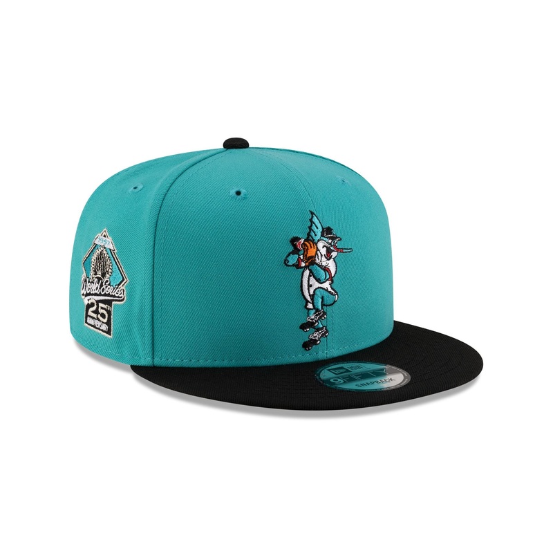 Miami Marlins Mascot Blue 9FIFTY Snapback Hat One Size