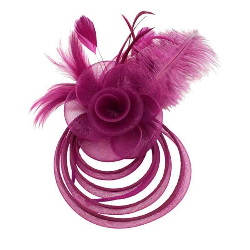 Multi Hoop Fascinator with Rose – Something Special Collection Magenta
