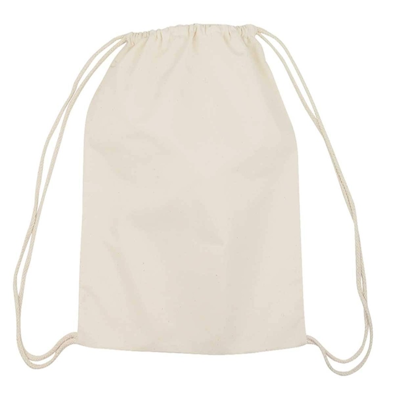 Nissun DT4151 Drawstring Cotton Bag Natural