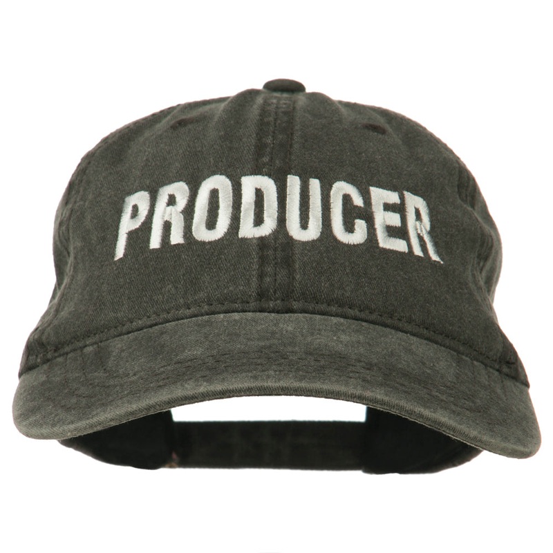 Producer Embroidered Washed Cap Black One Size