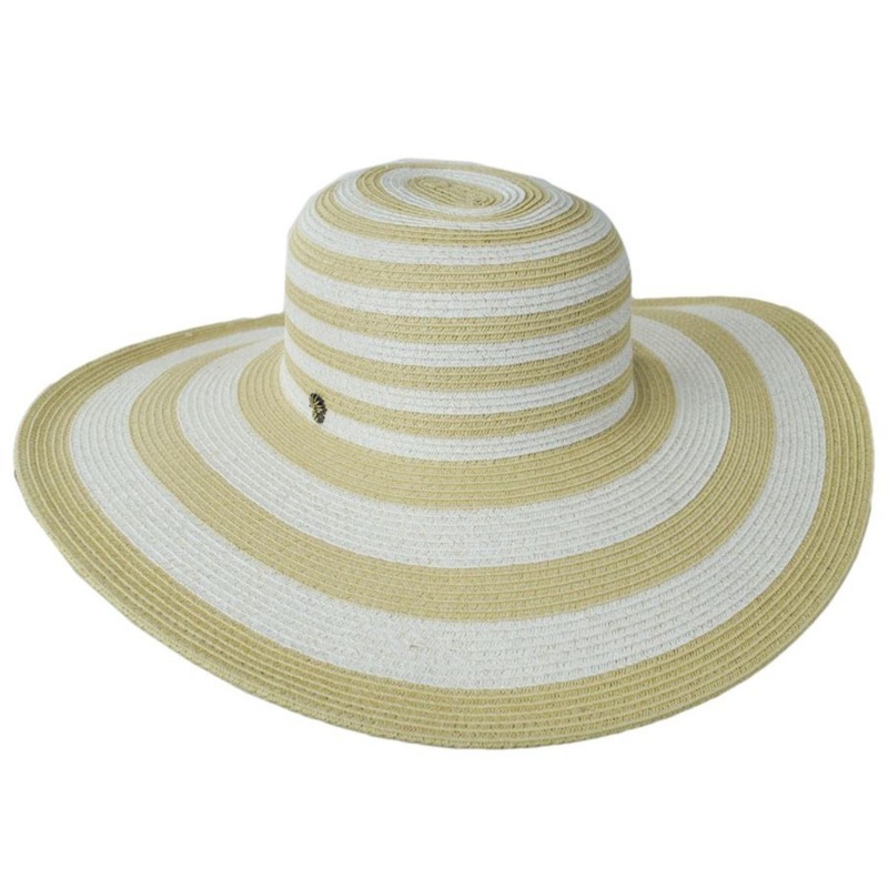 Stripe Lurex Toyo Straw Swinger Hat NATURAL ONE SIZE FITS MOST