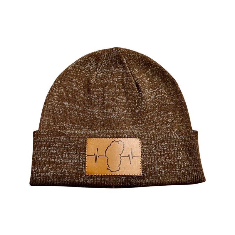 Tahoe Beanie – Marled Cuff – Amber