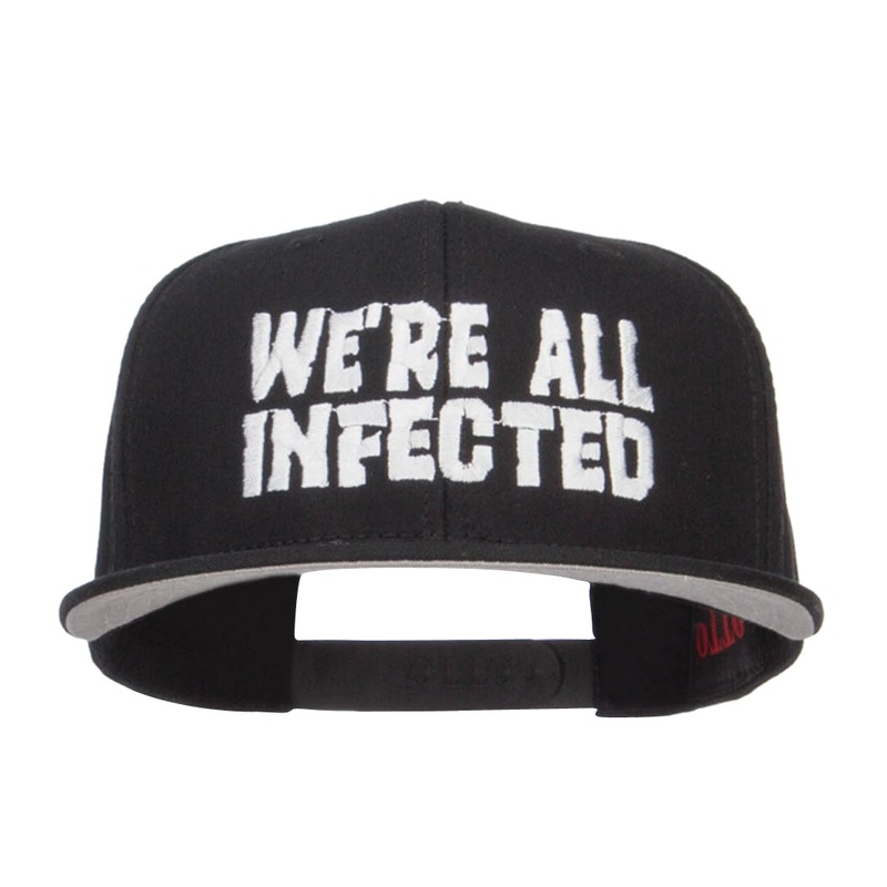 We Are All Infected Embroidered Cotton Snapback Black One Size