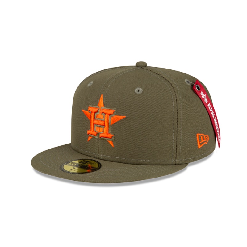 Alpha Industries X Houston Astros Green 59FIFTY Fitted Hat 7