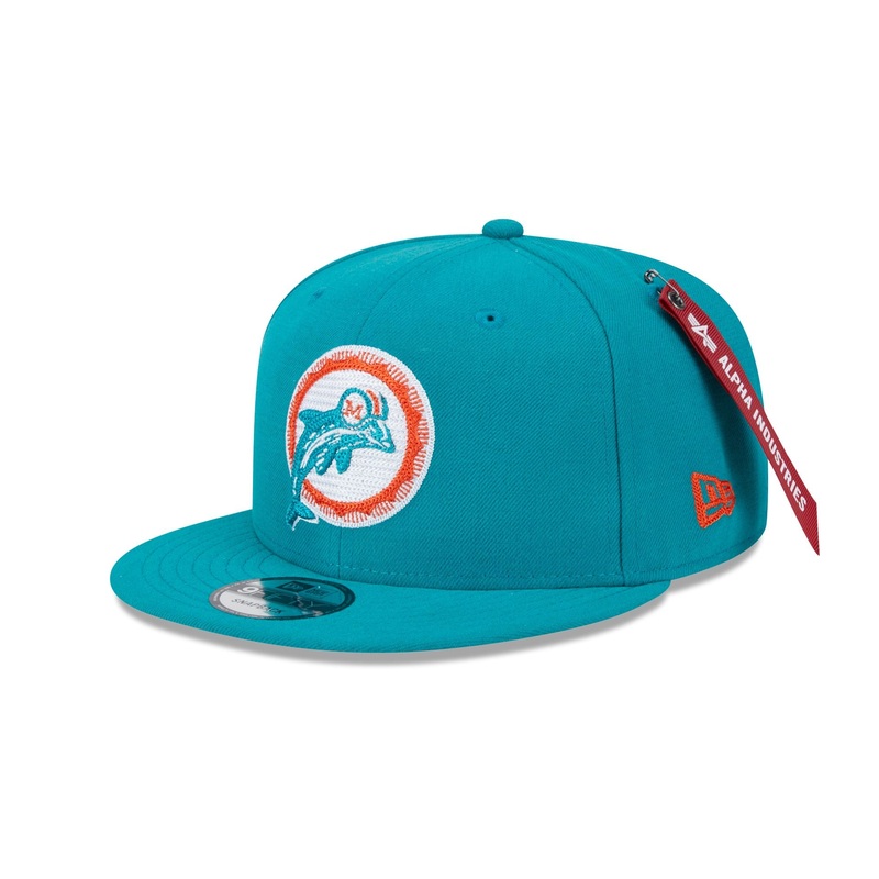 Alpha Industries x Miami Dolphins Historic Teal 9FIFTY Snapback Hat One Size