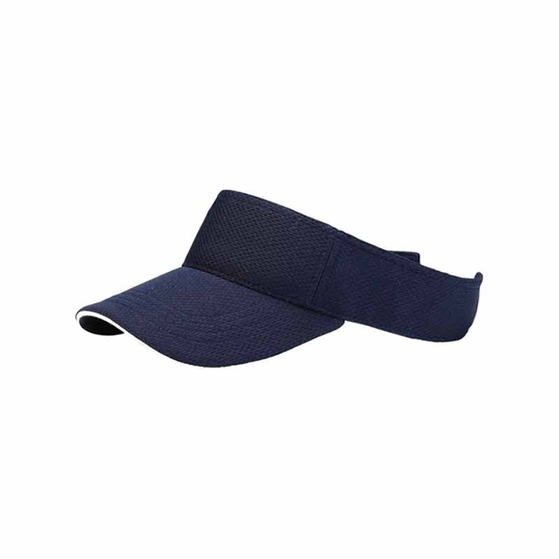 Athletic Mesh Sun Visor with Sandwich Bill – Mega Cap Navy