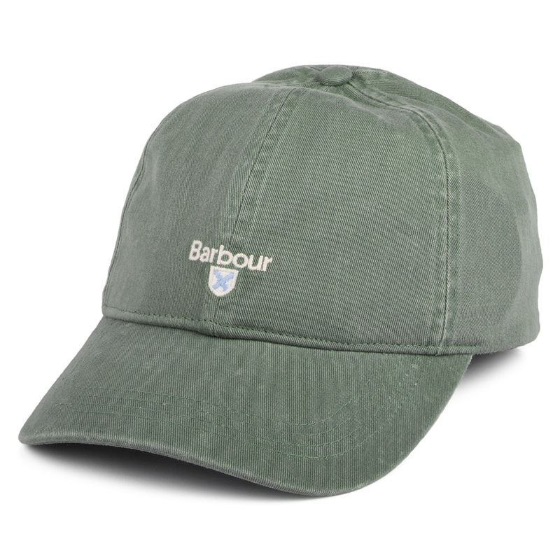 Barbour Hats Cascade Cotton Baseball Cap – Light Sage Adjustable