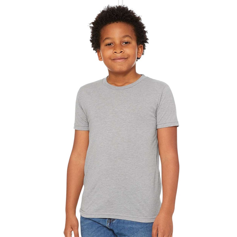 BELLA+CANVAS 3413Y Youth Triblend Tee Solid Black Triblend S