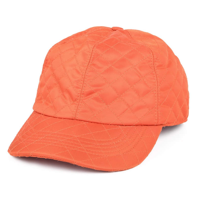 Betmar Hats Quilted Rain Baseball Cap – Orange 1-Size