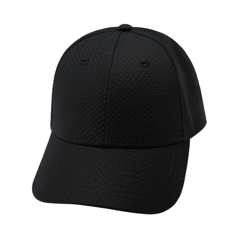 Blank – 6 Panel – AirMesh – Athletic Fit – Black (Unisex) – Fabric Back
