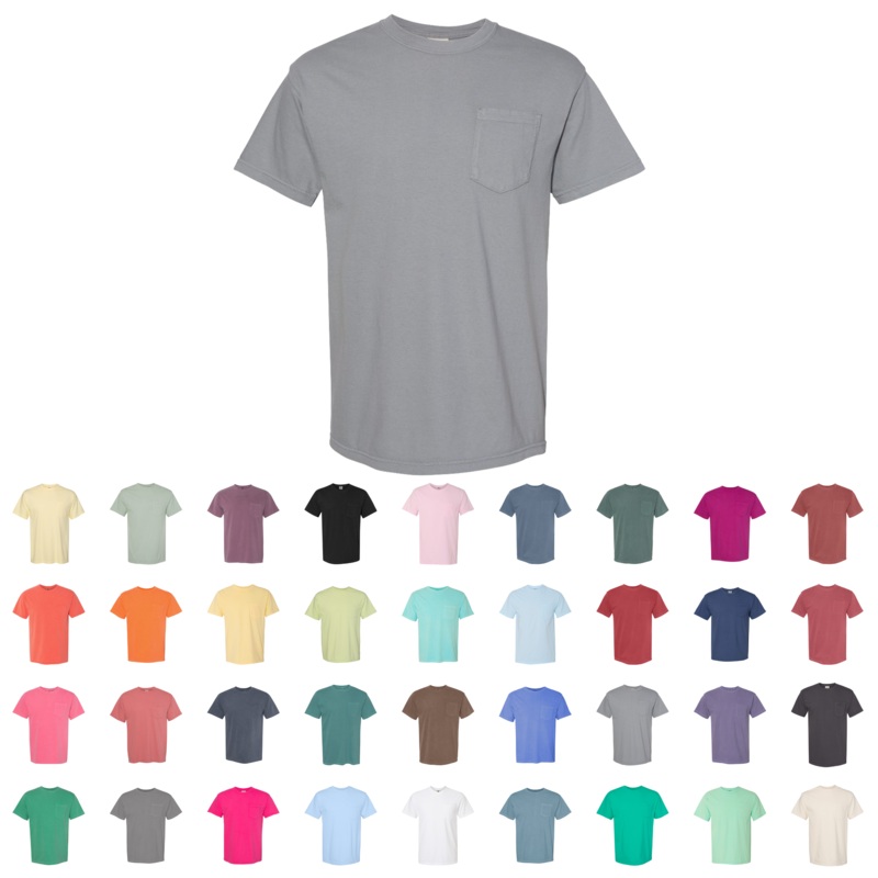 Comfort Colors 6030 Garment-Dyed Heavyweight Pocket T-Shirt S