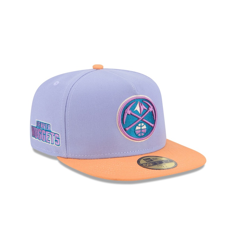 Denver Nuggets Lavender 59FIFTY A-Frame Fitted Hat 7