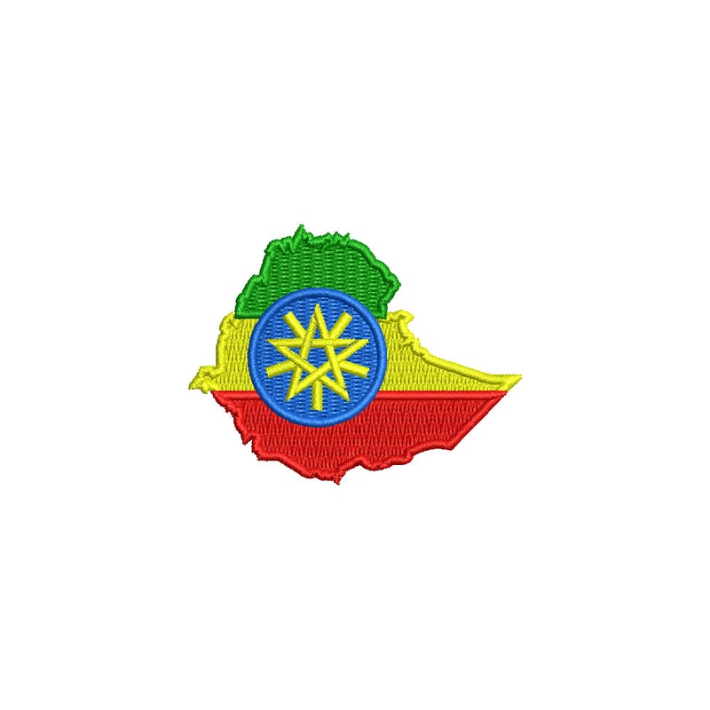 Ethiopia Map Flag Default Title One Size