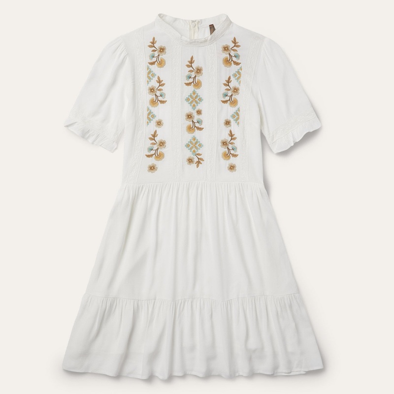 Flat Weave Dress White 0