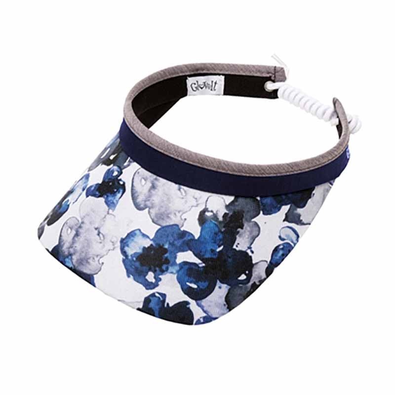 Indigo Poppy Golf Sun Visor with Coil Lace by GloveIt Navy