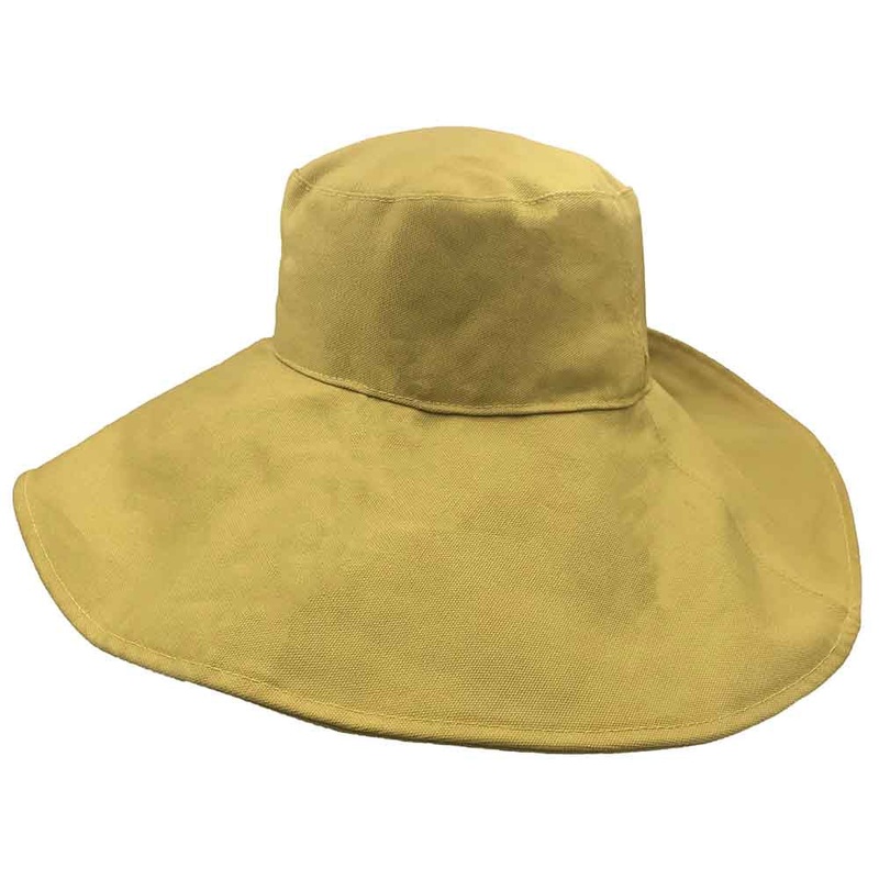 Jada Eclipse Reversible Organic Cotton Resort Sun Hat – Flipside Hats Black / Mustard Yellow