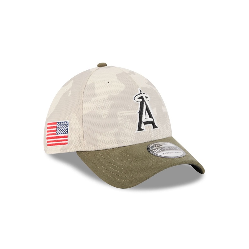 Los Angeles Angels Armed Forces Day 2025 39THIRTY Stretch Fit Hat S/M