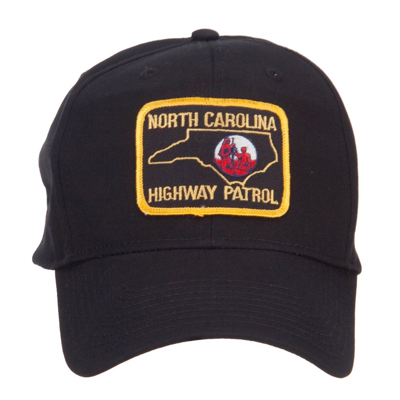 North Carolina Highway Patrol Patched Cap Black One Size