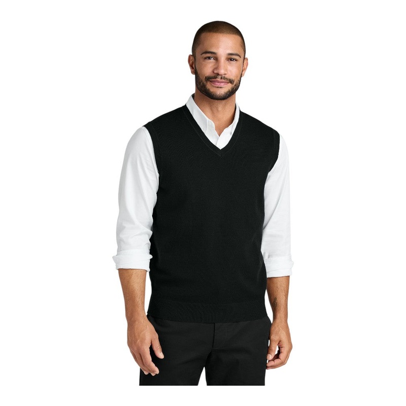 Port Authority SW2860 Easy Care Sweater Vest Charcoal Heather XS