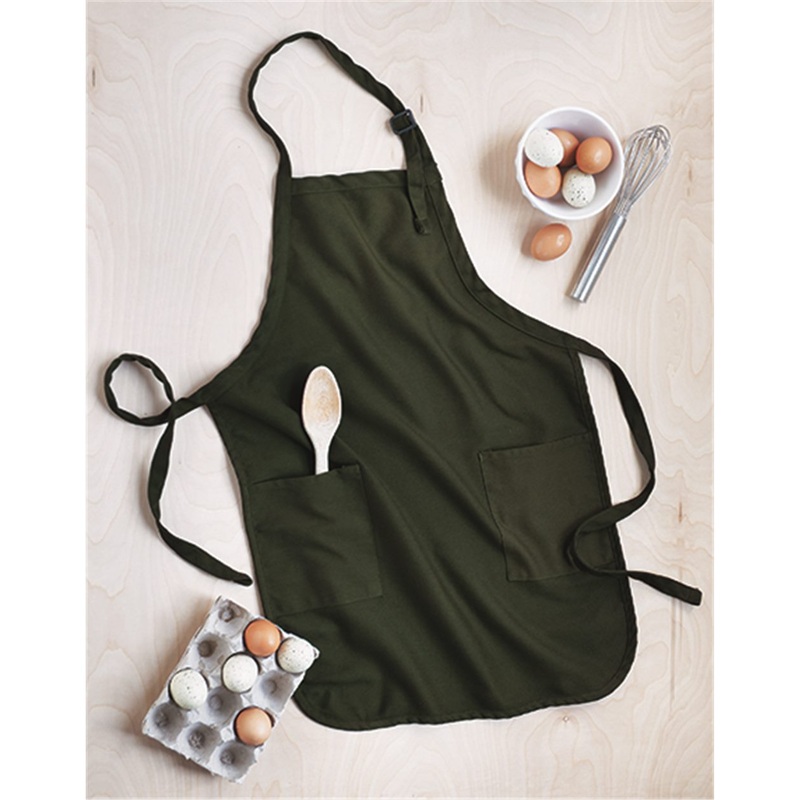 Q-Tees Full-Length Apron with Pockets – Q4350 Black