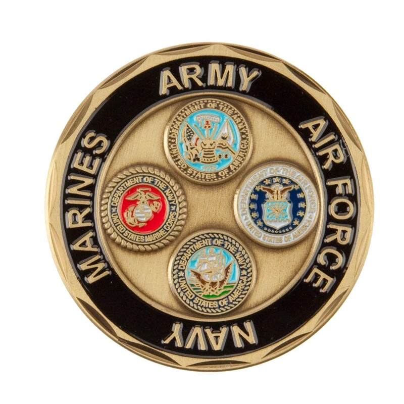 Support Our Troops Coin Bronze Come Home One Size