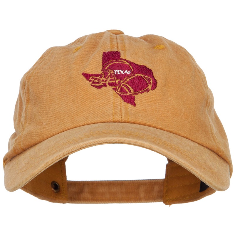 Texas Football State Map Embroidered Unstructured Cap Gold One Size