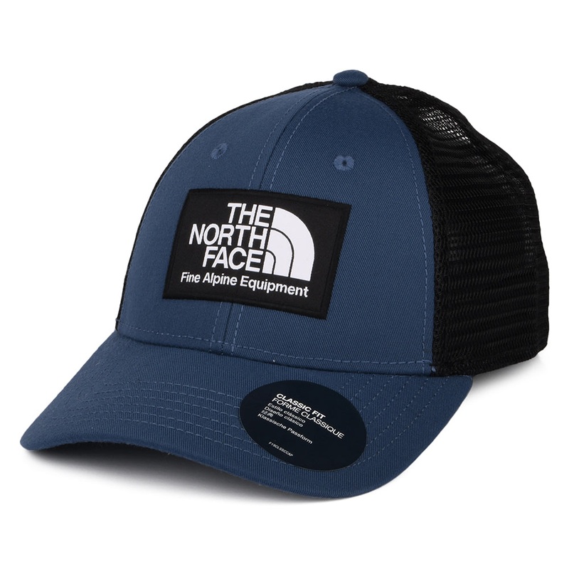 The North Face Hats Mudder Recycled Trucker Cap – Washed Blue Adjustable