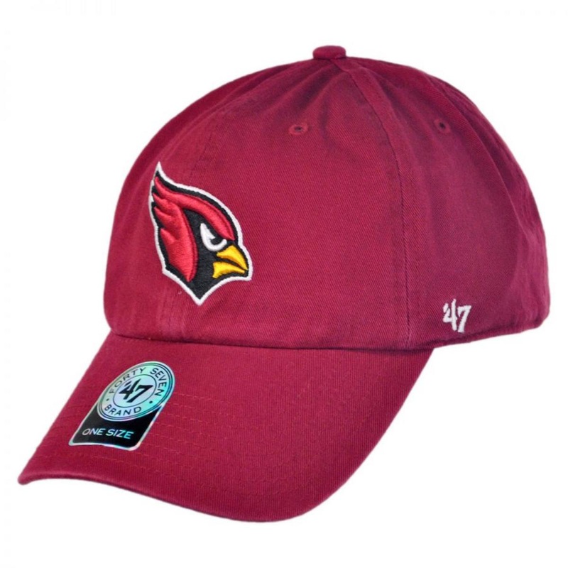 Arizona Cardinals NFL Clean Up Strapback Baseball Cap Dad Hat DARK RED ADJUSTABLE