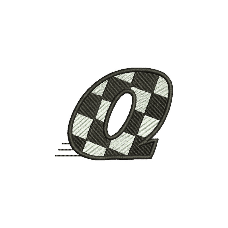 Checkered Flag Alphabet – Q Default Title One Size