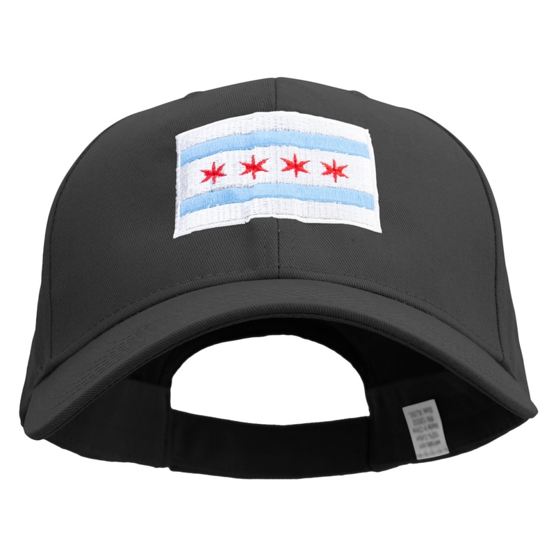 Chicago Flay Embroidered New Big Size High Profile Twill Cap Black XL-3XL