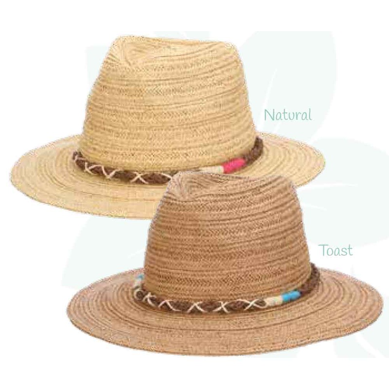 Milan Straw Safari Hat with Braided Rope Band – Cappelli Straworld Natrual OS (57 cm)