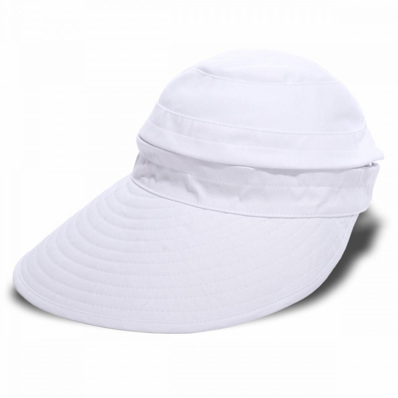 Naples Convertible Facesaver Visor WHITE ADJUSTABLE