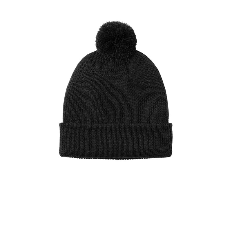Port Authority C978 Cozy Pom Beanie Deep Black
