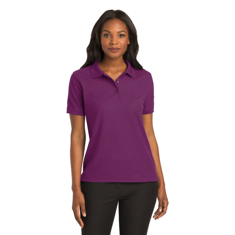 Port Authority L500 Ladies Silk Touch Polo – Deep Berry Deep Berry XS