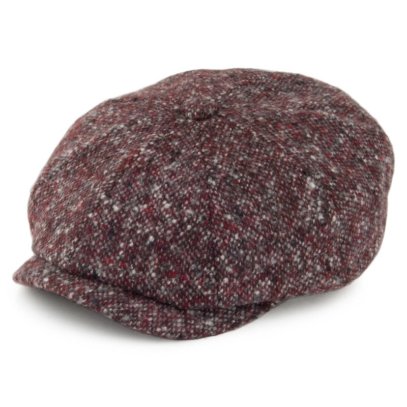 Stetson Hats Donegal Tweed Hatteras Newsboy Cap – Wine 55