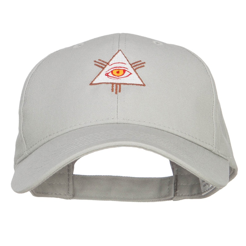 All Seeing Eye Embroidered Big Cotton Cap Grey XL-3XL