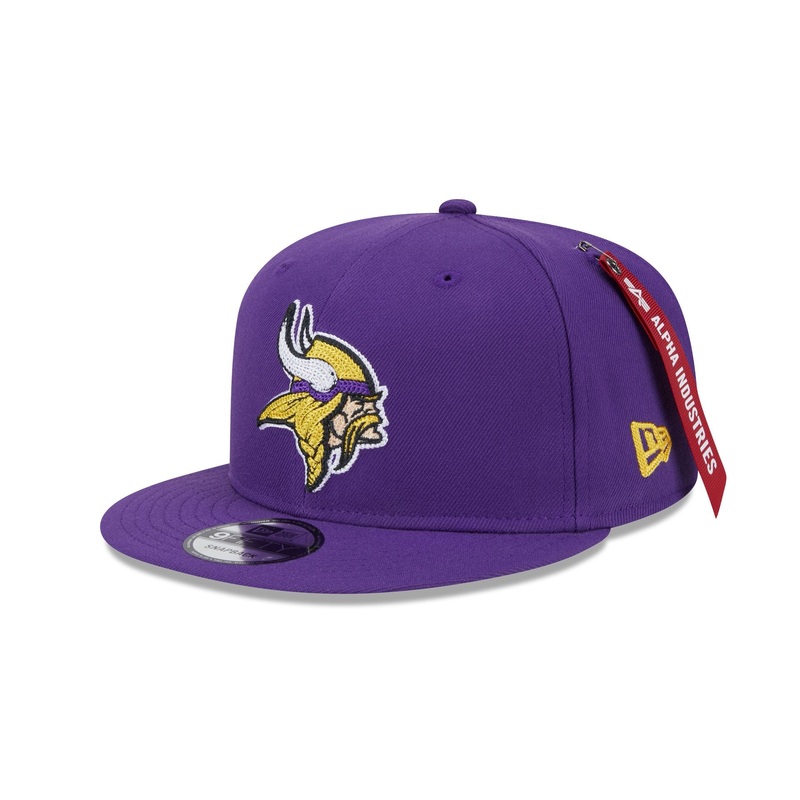 Alpha Industries x Minnesota Vikings Purple 9FIFTY Snapback Hat One Size