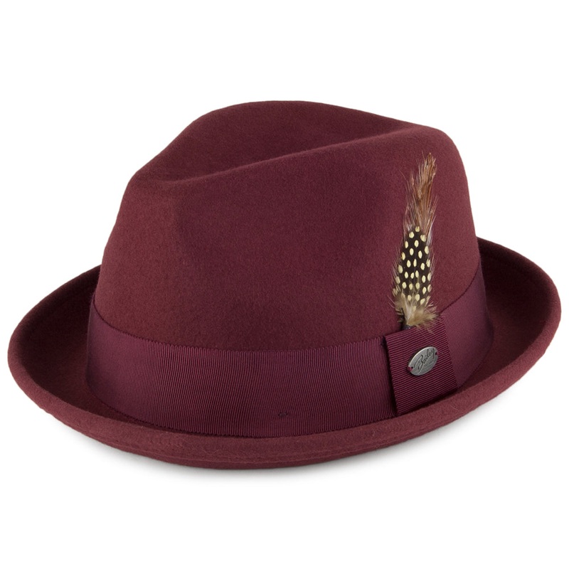 Bailey Hats Cloyd Trilby Hat – Burgundy S