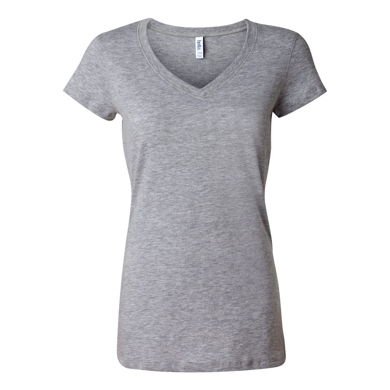 BELLA + CANVAS Women’s Jersey V-Neck Tee – 6005 White S