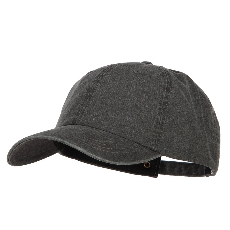 Big Size Washed Pigment Dyed Cap Black XL-3XL