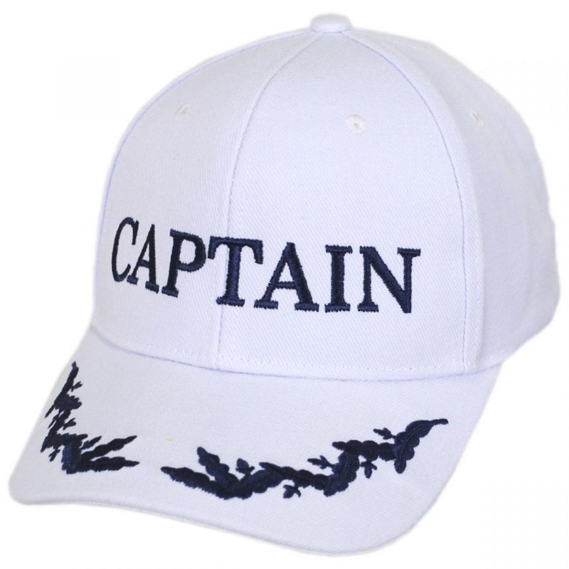 Captain Snapback Baseball Cap – White WHITE ADJUSTABLE